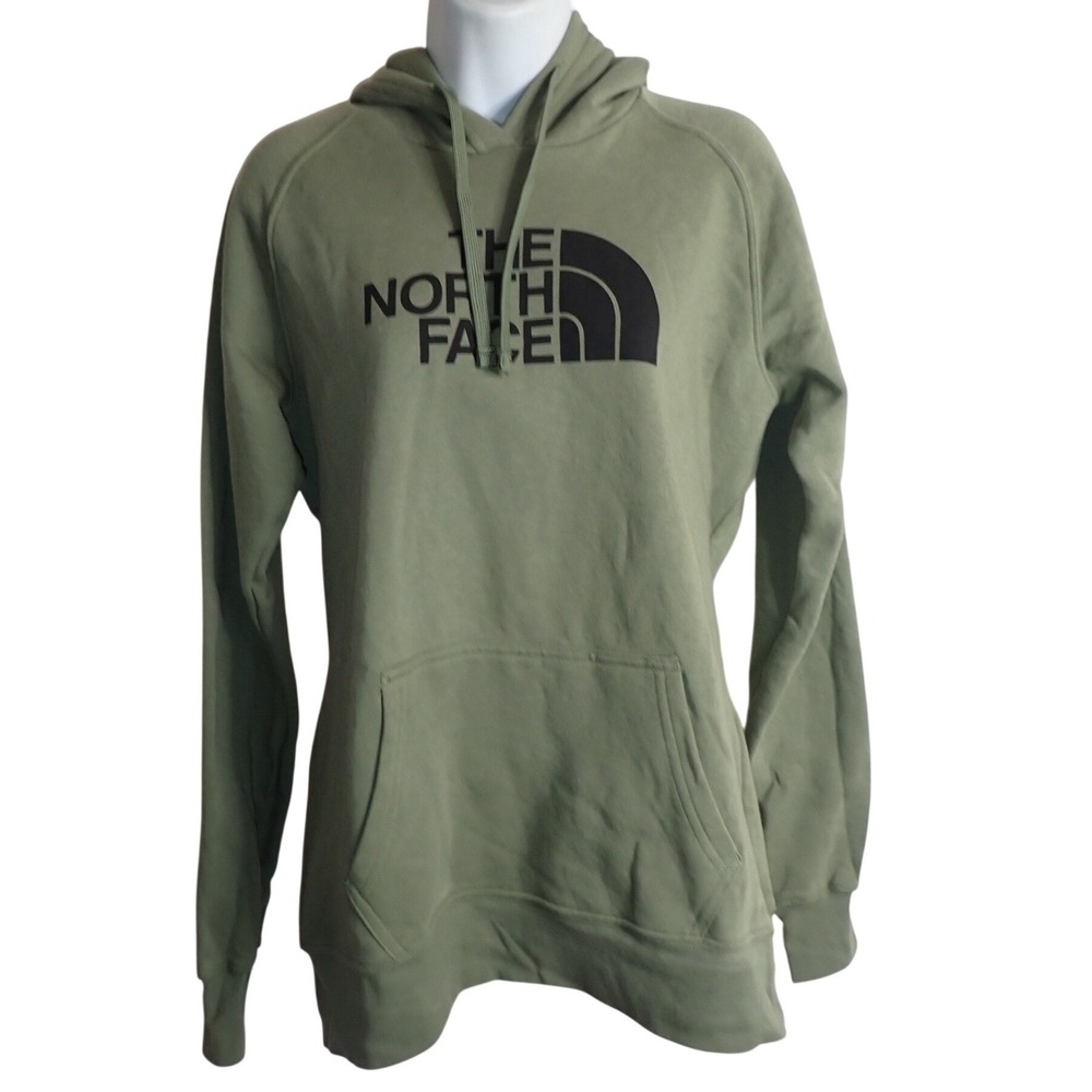 The North Face Womens Green Pullover Logo Hoodie Sweatshirt Size M Gorpcore